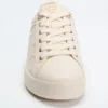 Ronii Debossed Peony Low-Top Sneakers