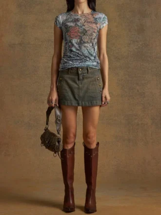 Rose Burnout Tee