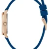 Rose Gold-Tone and Blue Analog Watch