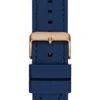 Rose Gold-Tone and Blue Analog Watch