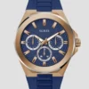Rose Gold-Tone and Blue Multifunction Watch
