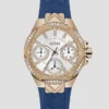 Rose Gold-Tone and Blue Multifunction Watch