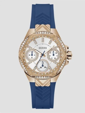 Rose Gold-Tone and Blue Multifunction Watch