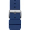 Rose Gold-Tone and Blue Silicone Multifunction Watch
