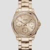 Rose Gold-Tone and Crystal Multifunction Watch
