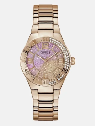 Rose Gold-Tone and Pink Analog Watch