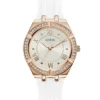 Rose Gold-Tone and White Analog Watch