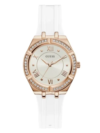 Rose Gold-Tone and White Analog Watch