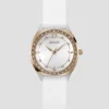 Rose Gold-Tone and White Analog Watch