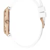Rose Gold-Tone and White Analog Watch