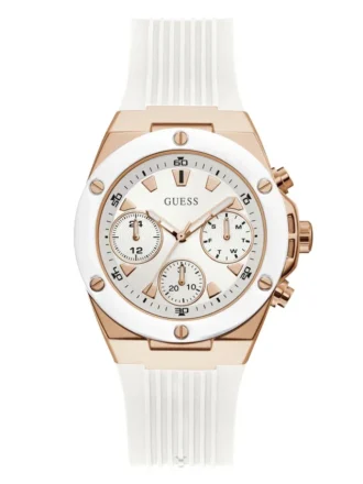 Rose Gold-Tone and White Multifunction Watch