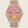 Rose Gold-Tone Multifunction Watch