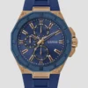 Rose Gold-Tone Silicon Chronograph Watch