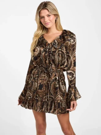 Sana Paisley Burnout Dress