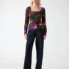 Sandy Printed Gathered Top