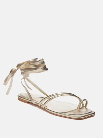 Sarah Metallic Flat Sandal