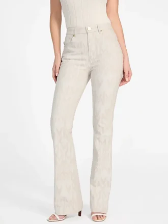 Sarah Monogram Flared Denim Pant