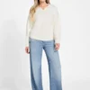 Seema Fuzzy-Knit Polo Sweater