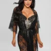 Semi-Sheer Lace Kimono
