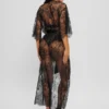 Semi-Sheer Lace Kimono