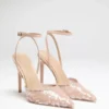 Sequin Ankle Strap Pump