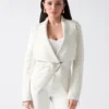 Shayna Drape Leather Jacket