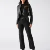Shayna Drape Leather Jacket