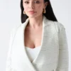 Shayna Drape Leather Jacket
