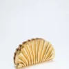 Shelly Metallic Leather Clutch