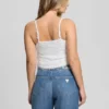 Shirr Eyelash Drawstring Cami