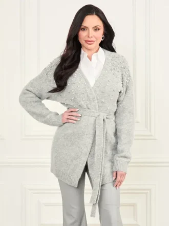Sibilla Belted Embellished Cardigan