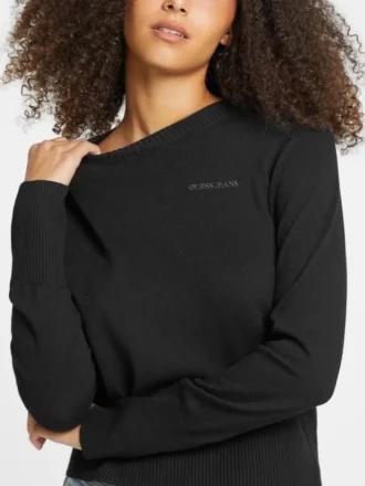 Silk and Wool-Blend Crew Logo Sweater