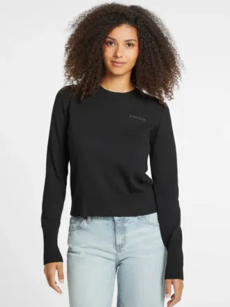Silk and Wool-Blend Crew Logo Sweater