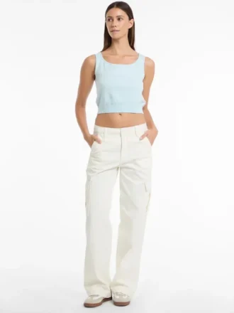 Silk and Wool-Blend Scoop Logo Sweater Tank