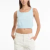 Silk and Wool-Blend Scoop Logo Sweater Tank