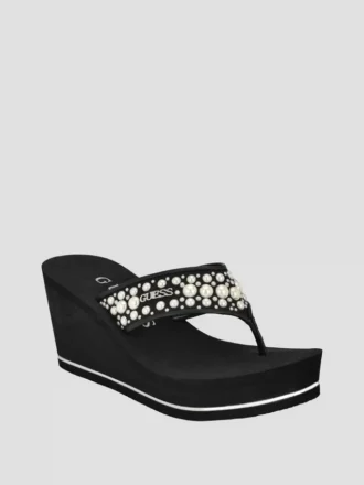 Silus Pearl Wedge Sandals