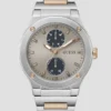 Silver and Rose Gold-Tone Multifunction Watch