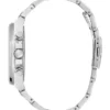 Silver-Tone and Black Multifunction Watch