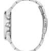 Silver-Tone and Blue Multifunction Watch