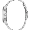 Silver-Tone and Blue Multifunction Watch