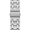 Silver-Tone and Blue Octagonal Analog Watch