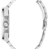Silver-Tone and Green Analog Watch