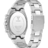 Silver-Tone and Maroon Multifunction Watch