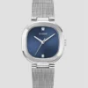Silver-Tone Mesh Analog Watch