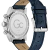 Silver-Tone Multifunction Leather Watch