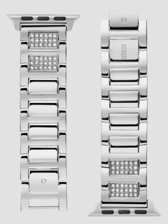 Silver-Tone Rhinestone 38-40 Mm Band for Apple Watch®