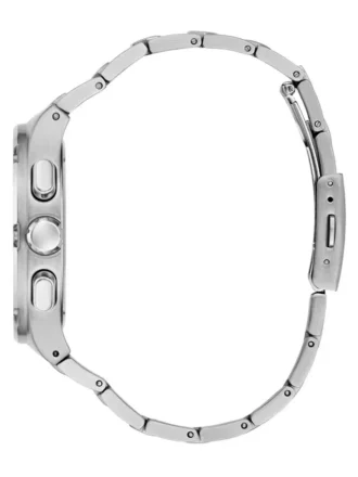 Silver-Tone Square Multifunction Watch