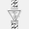 Silver-Tone Triangle Analog Watch