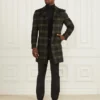 Single Breasted Plaid Coat