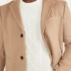 Single Breasted Wool-Blend Coat